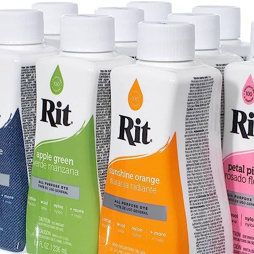 Rit Dye – 8 Oz. Liquid Fabric Dye for Clothing, Décor, and Crafts – Multiple Colors and Pack Size Options