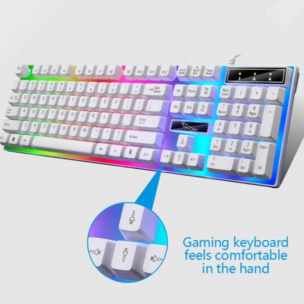 White Knight Gaming Keyboard and Mouse Set