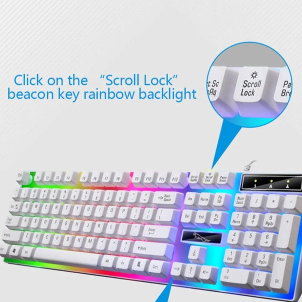 White Knight Gaming Keyboard and Mouse Set